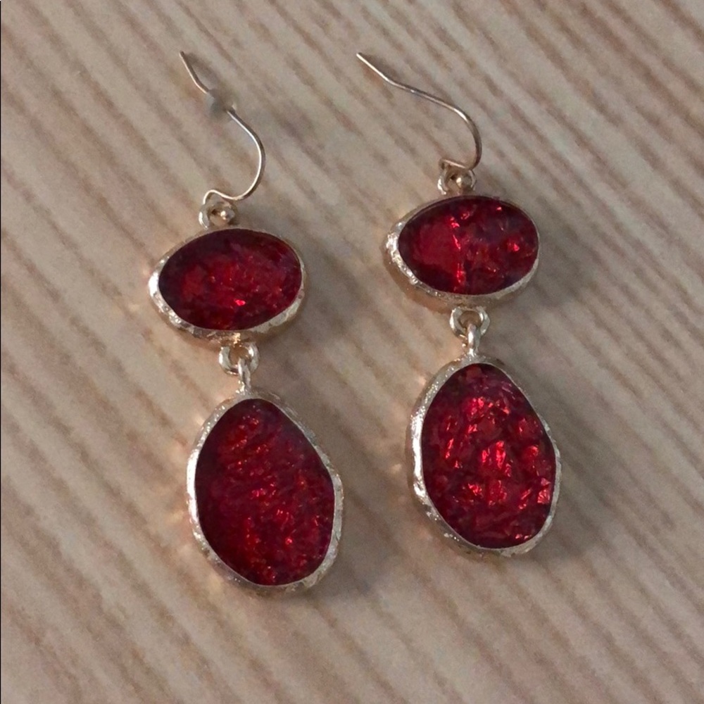 Jewel dangle earrings
